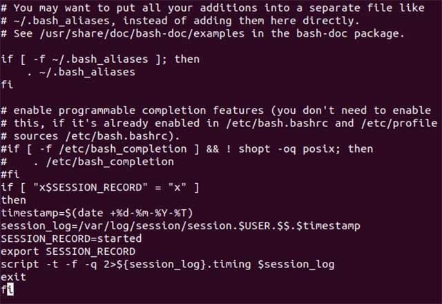 grabar todas sesiones usuarios bash linux