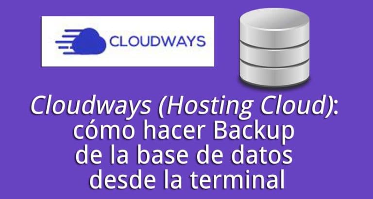 cloudways hosting cloud hacer backup base datos wordpress