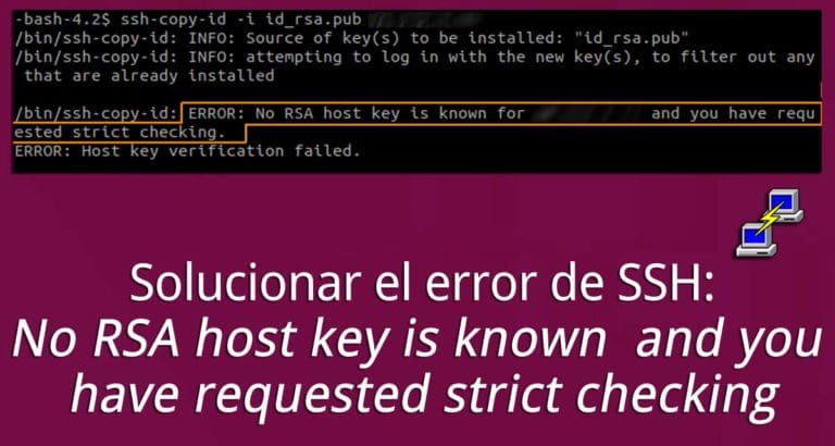 No RSA host key is known and you have requested strict checking
